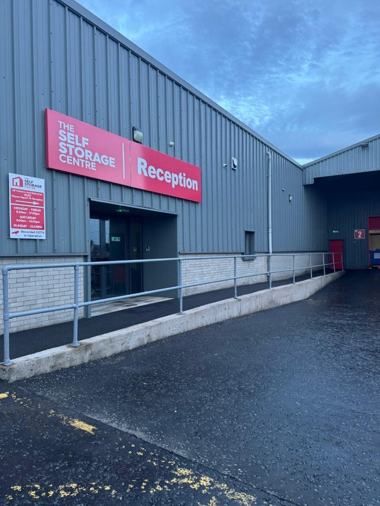 Clean Self Storage Centre reception after commercial exterior cleaning