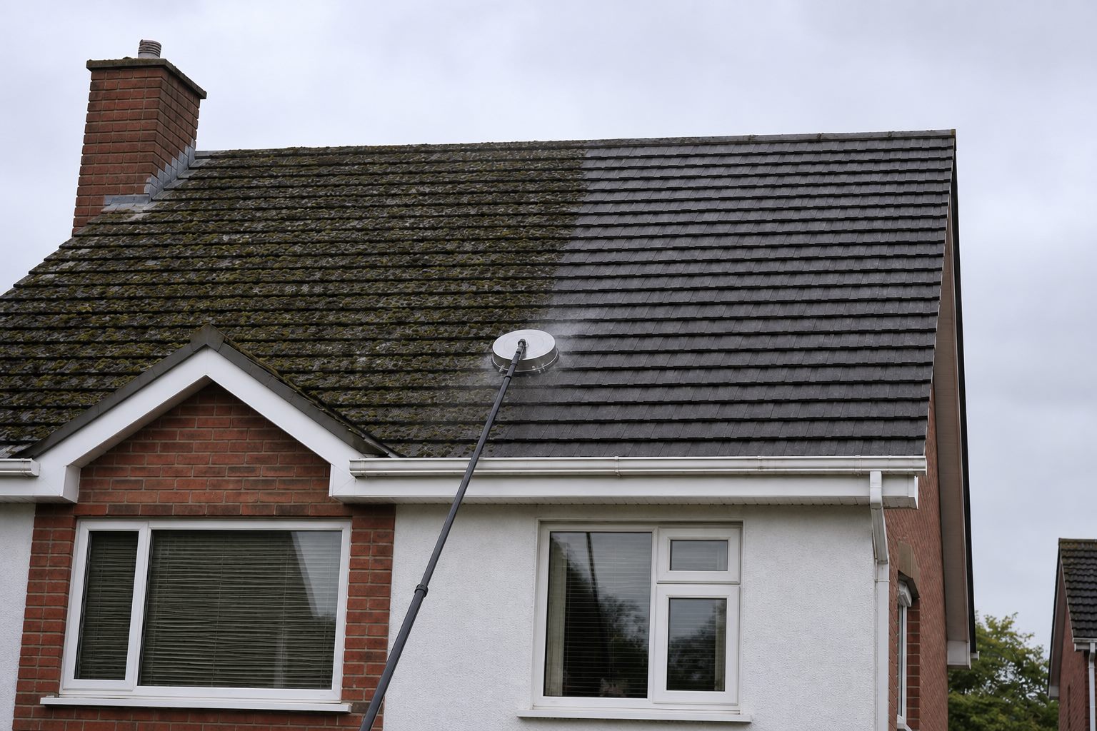 Roof cleaning and moss removal